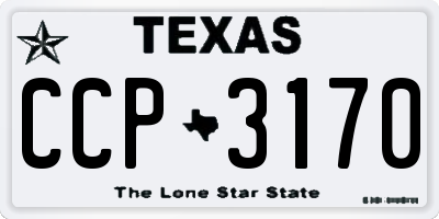 TX license plate CCP3170