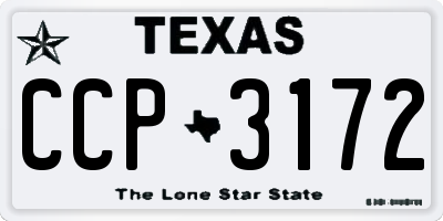 TX license plate CCP3172