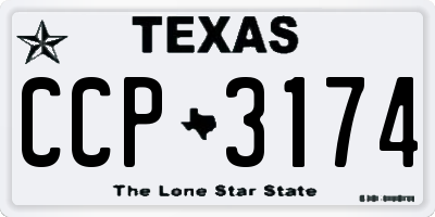 TX license plate CCP3174