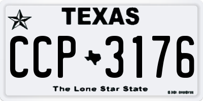 TX license plate CCP3176