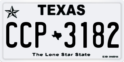 TX license plate CCP3182