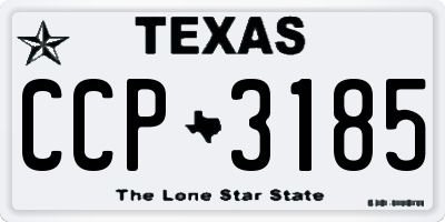 TX license plate CCP3185