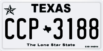 TX license plate CCP3188