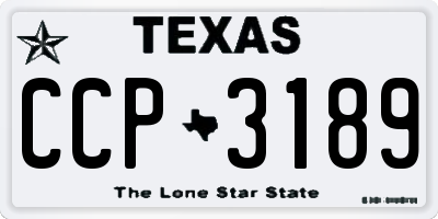 TX license plate CCP3189