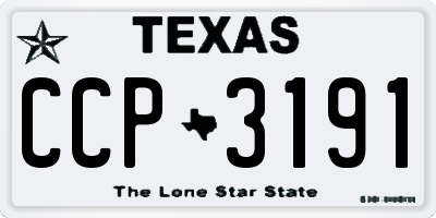 TX license plate CCP3191