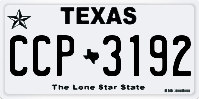 TX license plate CCP3192