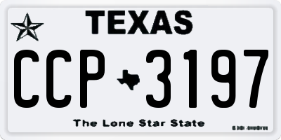 TX license plate CCP3197