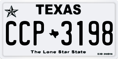 TX license plate CCP3198