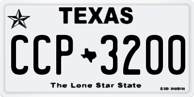 TX license plate CCP3200