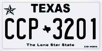 TX license plate CCP3201