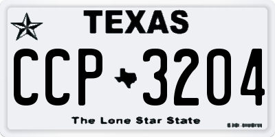 TX license plate CCP3204