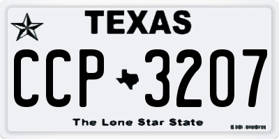 TX license plate CCP3207