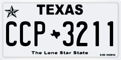 TX license plate CCP3211