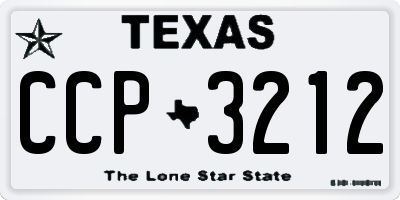TX license plate CCP3212