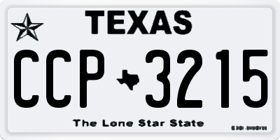 TX license plate CCP3215