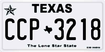 TX license plate CCP3218