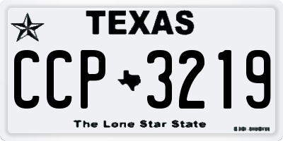 TX license plate CCP3219