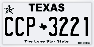 TX license plate CCP3221
