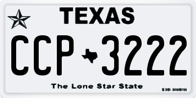 TX license plate CCP3222