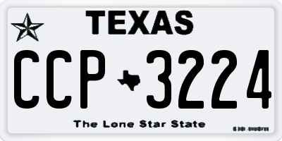 TX license plate CCP3224