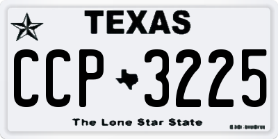 TX license plate CCP3225