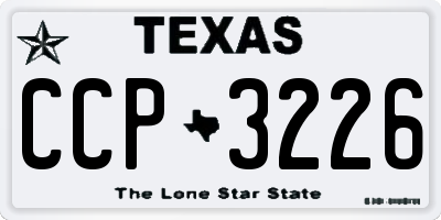TX license plate CCP3226