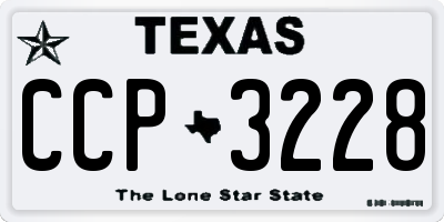 TX license plate CCP3228