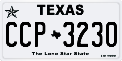 TX license plate CCP3230