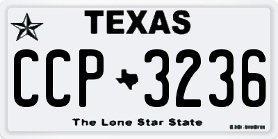 TX license plate CCP3236
