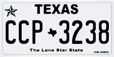 TX license plate CCP3238
