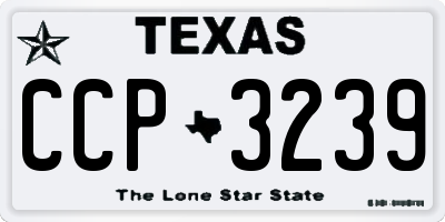 TX license plate CCP3239
