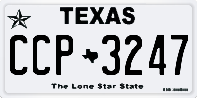 TX license plate CCP3247
