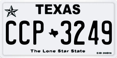 TX license plate CCP3249