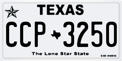 TX license plate CCP3250