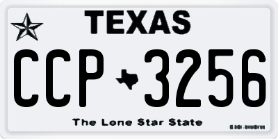 TX license plate CCP3256