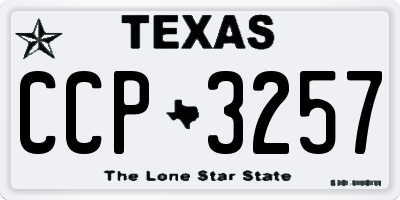 TX license plate CCP3257
