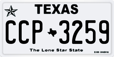 TX license plate CCP3259