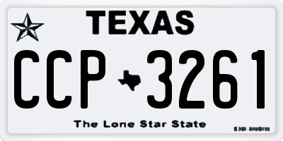 TX license plate CCP3261