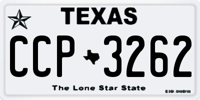 TX license plate CCP3262