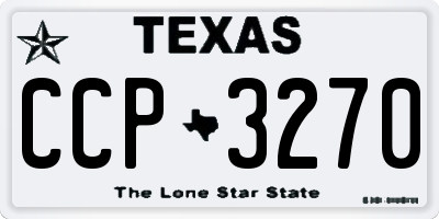 TX license plate CCP3270