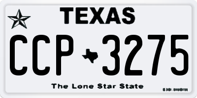 TX license plate CCP3275