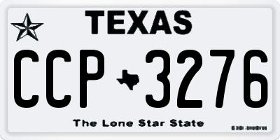 TX license plate CCP3276