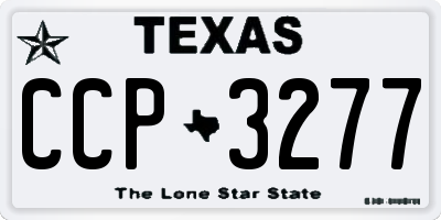 TX license plate CCP3277