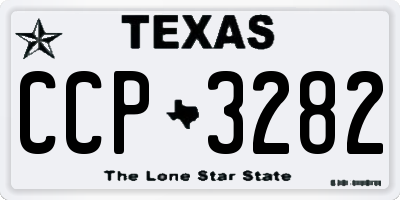 TX license plate CCP3282