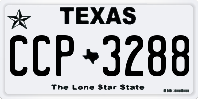 TX license plate CCP3288