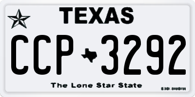 TX license plate CCP3292