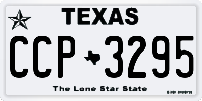 TX license plate CCP3295