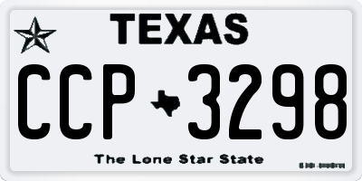 TX license plate CCP3298