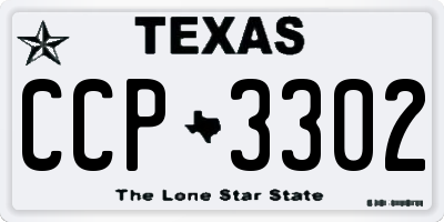 TX license plate CCP3302