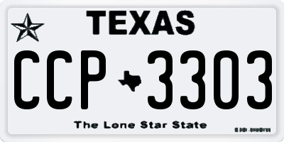 TX license plate CCP3303